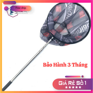 [KM] Vợt vớt cá inox [BH 3 tháng] vành tròn  1m5, 1m9, 2m5,3m vợt cứng, siêu bền, nép dọn được  SANAMI FISHI [SF3]