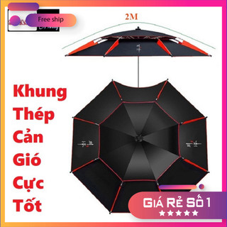[KM] Ô Câu Cá Dù chống nắng kích tấc chính xác, màu xanh lá cây bạc hoặc giọt nước [SF3]