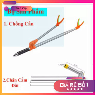 [KM] Chống Cần Câu Đài Câu Đơn Inox kiên trì Chắc Khoẻ  PK80 [SF3]