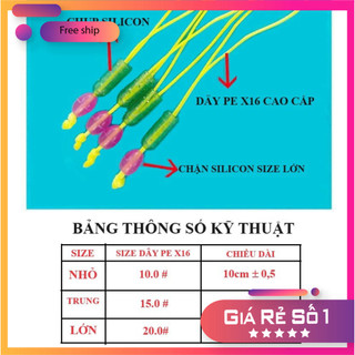 [KM] Dây PE nối đầu cần câu đơn, câu đài chống nổ trục thời thượng PK20 [SF3]
