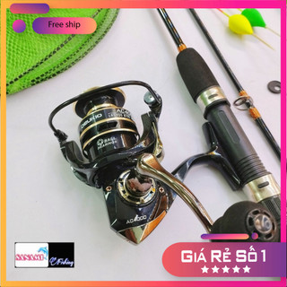 [KM] Bộ Cần Câu đặc 2 Khúc Shimano và máy AC full kim khí BCC02 [SF3]