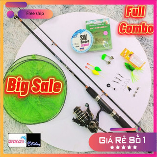 [KM] Bộ Cần Câu đặc 2 Khúc Shimano và máy AC full kim khí BCC02 [SF3]