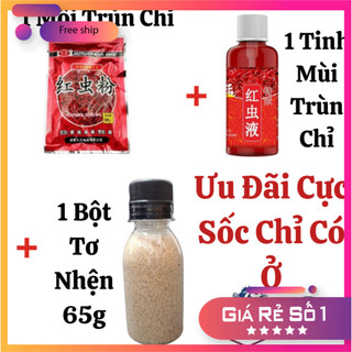 [KM] Mồi Câu Cá Chép, Trôi, Trắm, Diếc Bột Trùn Đỏ  trùn Để Trộn Mồi Câu Cá Diếc Chép Rô MO21 [SF3]