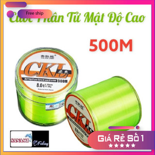 [KM] Cước Câu Cá Japan CKL 500M cực kì Dẻo Dai,Độ Bền Cao Và Cắt Nước Tốt DCR2 [SF3]