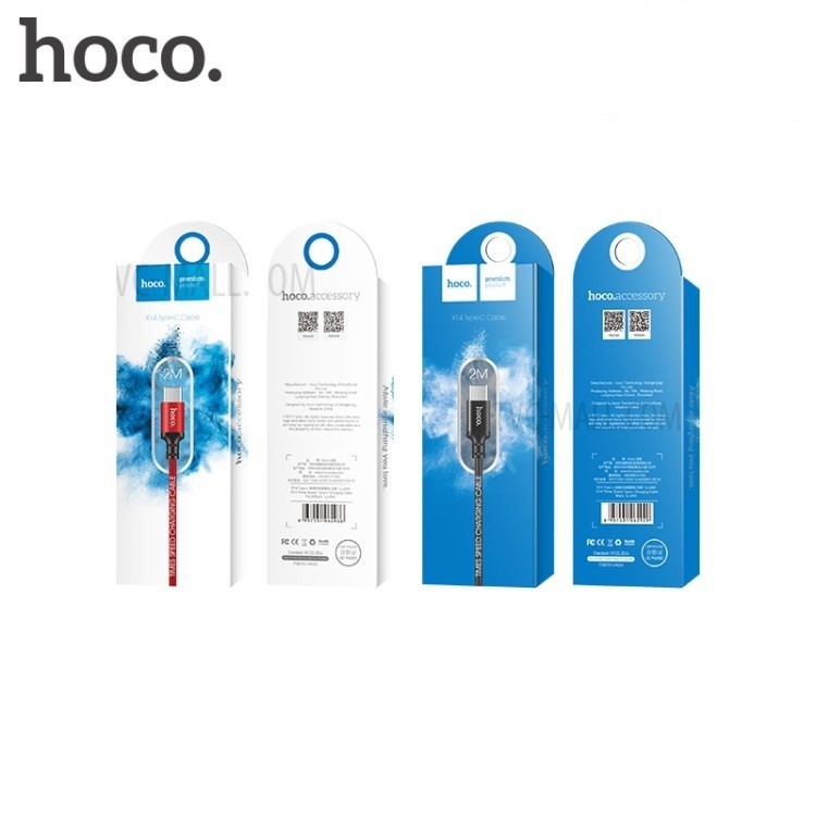 Cáp Sạc Hoco X14 3A Cổng Type-C Dây Dài 2M