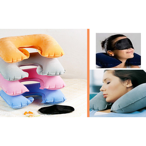 Bộ Gối Hơi Du Lịch, Bịt Mắt Và Bịt Tai 3 Trong 1