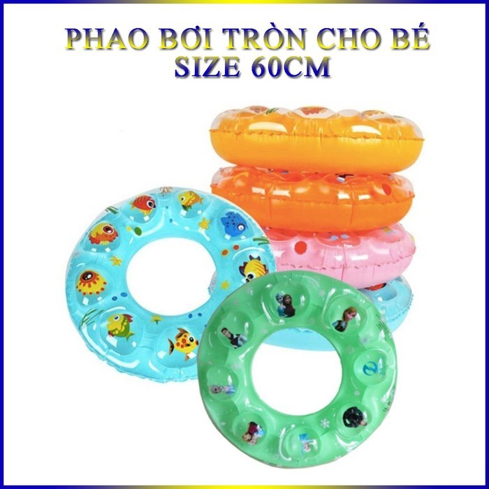 Phao Bơi Tròn Nhiều Hình Cho Bé Size 60Cm