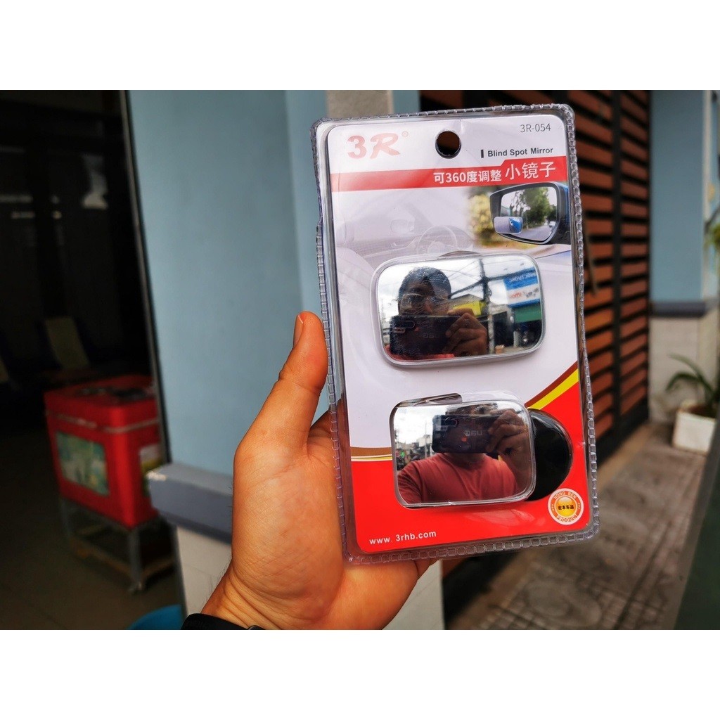 Bộ 2 Gương Cầu Lồi 3R 3R-054 Chữ Nhật 7X4Cm Tăng Tầm Nhìn Hạn Chế Điểm Mù