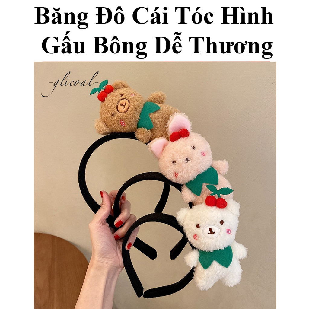 Băng Đô Cái Tóc Hình Gấu Bông Dễ Thương Thời Trang Kute