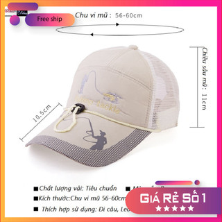 [KM] Nón Mũ Câu Cá chống chói phái nam Trùm Đầu Kiểu Lưỡi Trai Có Khăn cách nắng PK39 [SF3]