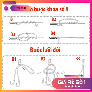[ Mua 10 Tặng 1 ] Mà Ní Buộc Trục Câu Đài, Khóa Link Hình Số 8 Đủ Các Size Cao Cấp PK74