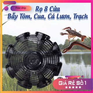 [KM] Lồng Rọ Bẫy Lươn, Tôm, Cá 8 Cửa Nhựa PP Xứ sở nụ cười Thái Lan  Bẫy Tôm, Cua, Cá, Lươn, Trạch LU07 [SF3]