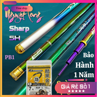 [KM] [ BH một năm PB1 ] Cần Câu Đài Câu Tay Nguyệt Long Sharp 5H PB1, PB2  Ánh Tím CT19