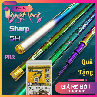 [KM] [ BH một năm PB1 ] Cần Câu Đài Câu Tay Nguyệt Long Sharp 5H PB1, PB2  Ánh Tím CT19