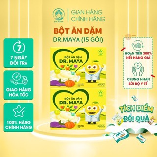 Bột ăn dặm Dr Maya Hộp 300gr  - 15 gói có 3 vị riêng biệt - Bổ sung đầy đủ dưỡng chất cho bé
