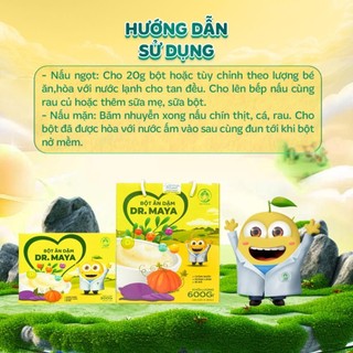 Bột ăn dặm Dr Maya Hộp 300gr  - 15 gói có 3 vị riêng biệt - Bổ sung đầy đủ dưỡng chất cho bé