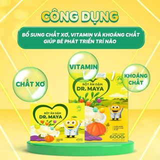 Bột ăn dặm Dr Maya Hộp 300gr  - 15 gói có 3 vị riêng biệt - Bổ sung đầy đủ dưỡng chất cho bé
