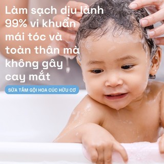 Sữa tắm dưỡng ẩm dịu lành cho bé với Calendula hoa cúc hữu cơ CETAPHIL BABY W&SHAMPOO CALENDULA 400ML