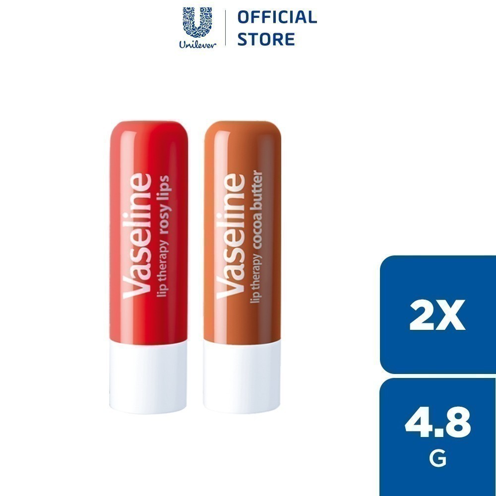 Combo 2 son dưỡng môi Vaseline Lip Care Stick 4.8g (Tùy chọn mùi hương)
