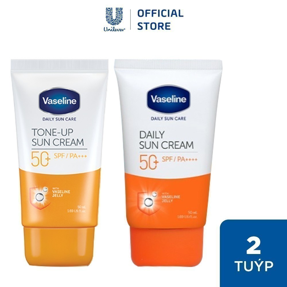 Kem chống nắng Vaseline 50ml (Tùy chọn loại Daily hoặc Tone-up)