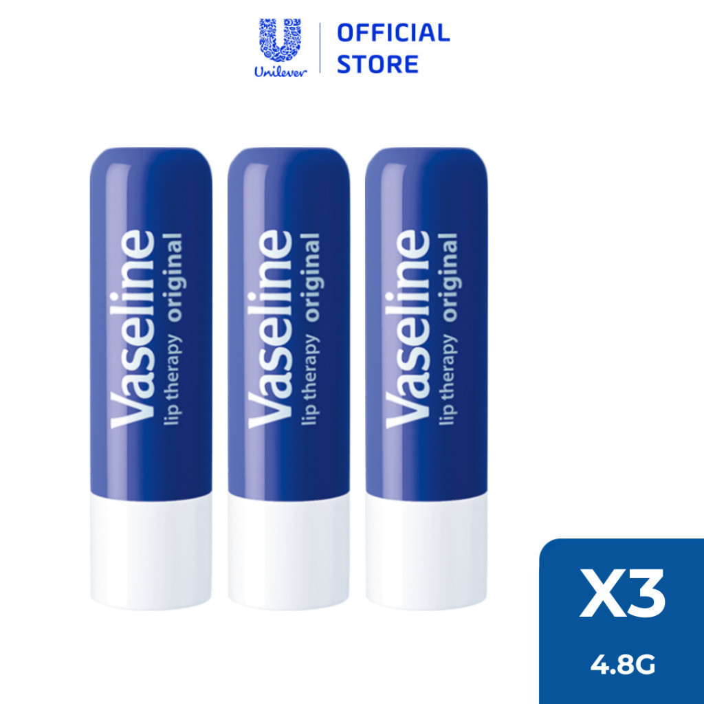Combo 3 son dưỡng môi Vaseline Lip Care dạng thỏi 4.8g (Tuỳ chọn)