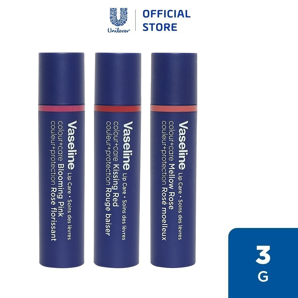 Son dưỡng môi Vaseline Colour+Care 3g (Tùy chọn màu)