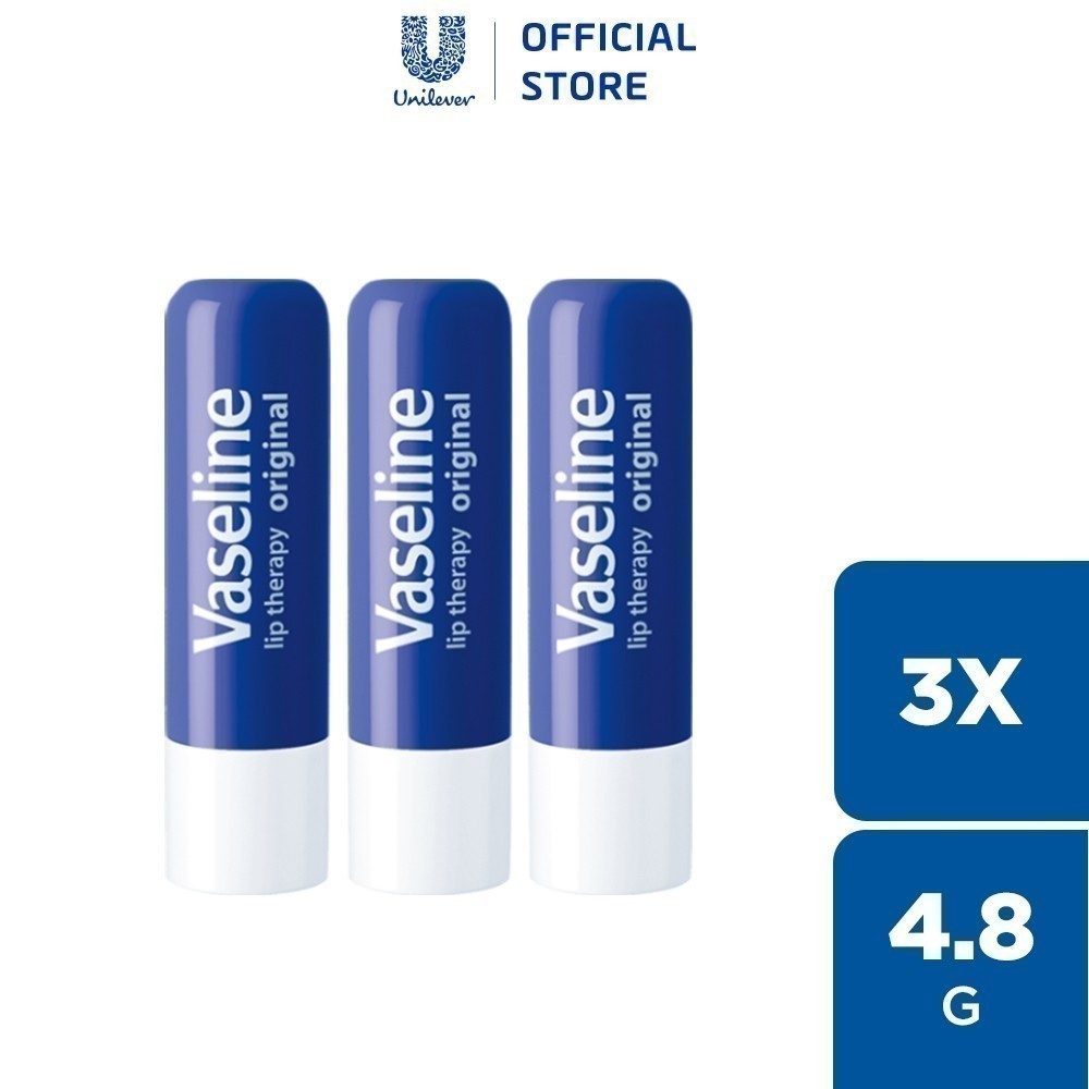 Bộ son dưỡng môi Vaseline Lip Care Original 4.8g x 3