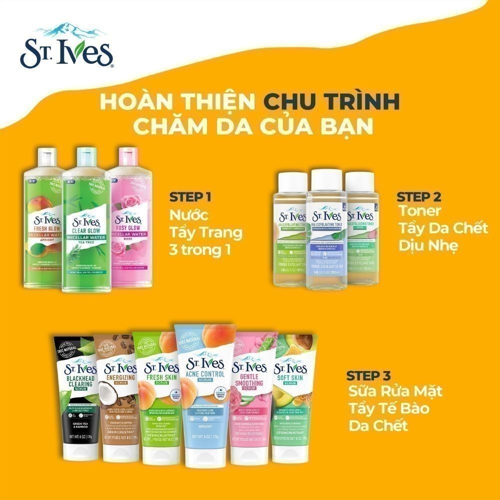 Nước tẩy trang St.ives chiết xuất Trái Mơ 400ml