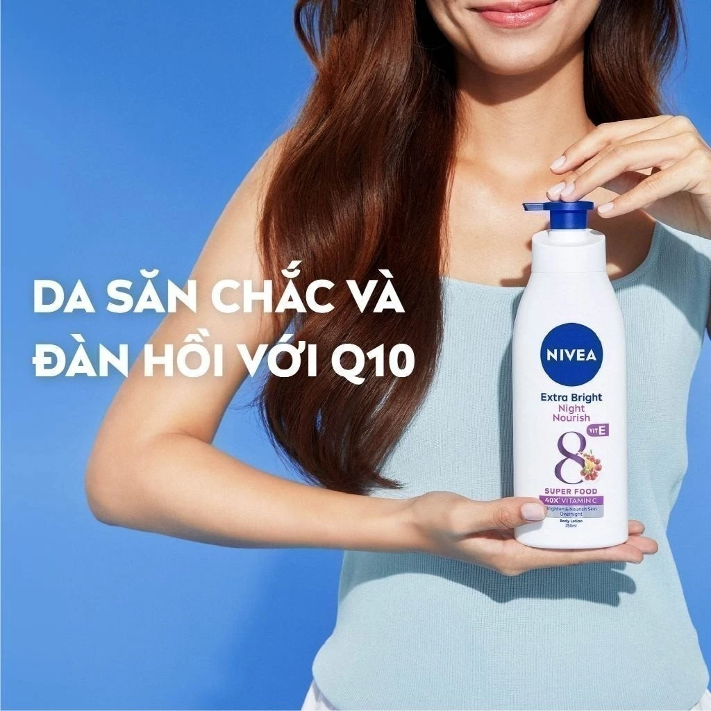 Sữa Dưỡng Thể NIVEA Sáng Da Ban Đêm từ 8 Super Foods (350 ml) – 98412