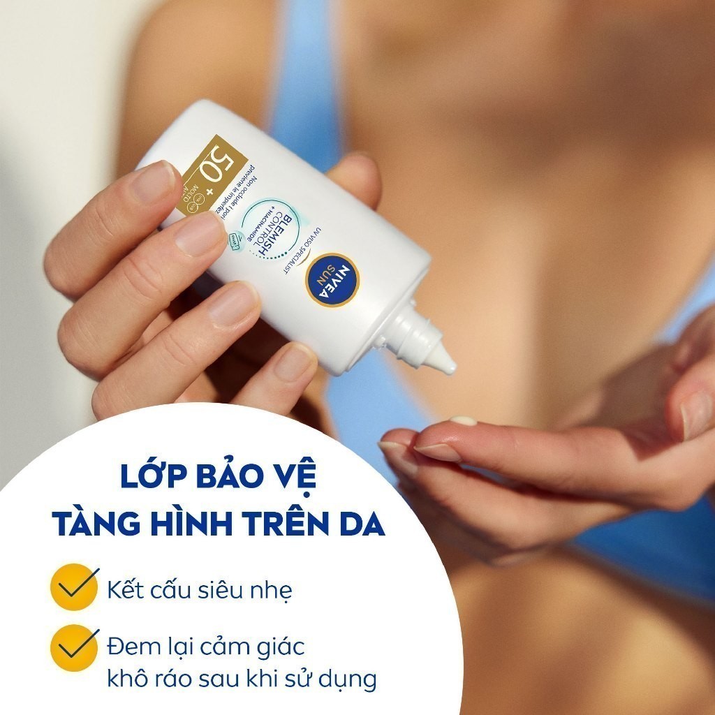 Sữa Chống Nắng NIVEA SUN Derma Blemish Control Kiềm Dầu Ngừa Mụn SPF50+ 40ml - 95147 | BigBuy360 - bigbuy360.vn