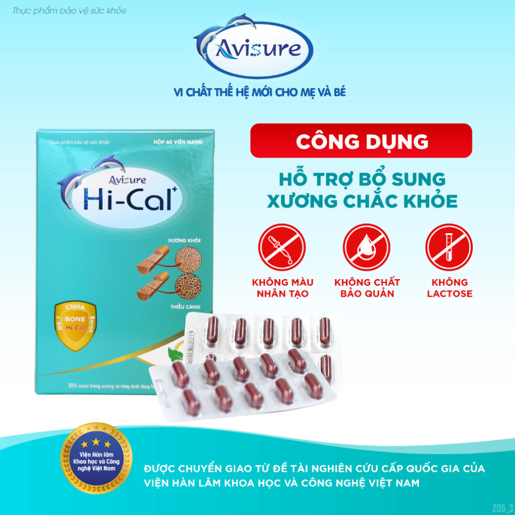 Canxi cho bà bầu Avisure Hical canxi nano cho bà bầu và sau sinh