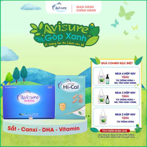 Combo Sắt canxi DHA vitamin Avisure mama + Hical và cho bà bầu hộp 120 viên
