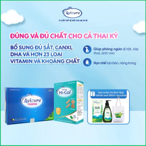 Bộ đôi bầu thế hệ mới đầy đủ sắt canxi DHA vitamin Avisure mama Hical 60 viên