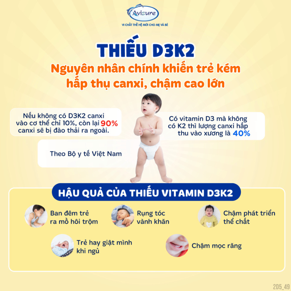 Avisure D3MK7 tinh khiết tự nhiên cho bé 10ml