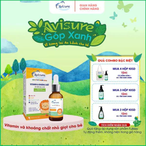 Vitamin tổng hợp cho bé Avisure Multi từ sơ sinh bổ sung 11 loại vitamin và khoáng chất cho bé