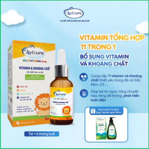 Avisure multivitamin bổ sung vitamin và khoáng chất thiếu yếu cho bé 20ml