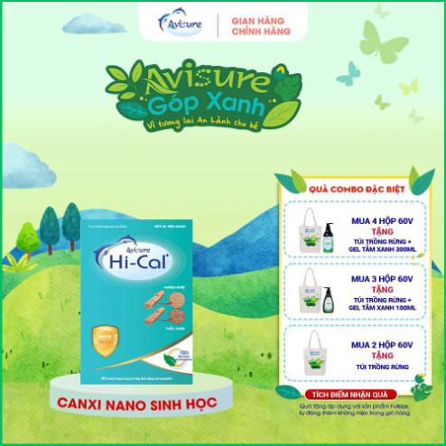 Canxi Nano Avisure Hical Cung Cấp Calicium, Vitamin D3 và K2 Hạn Chế Táo Bón Cho Bà Bầu và Sau Sinh
