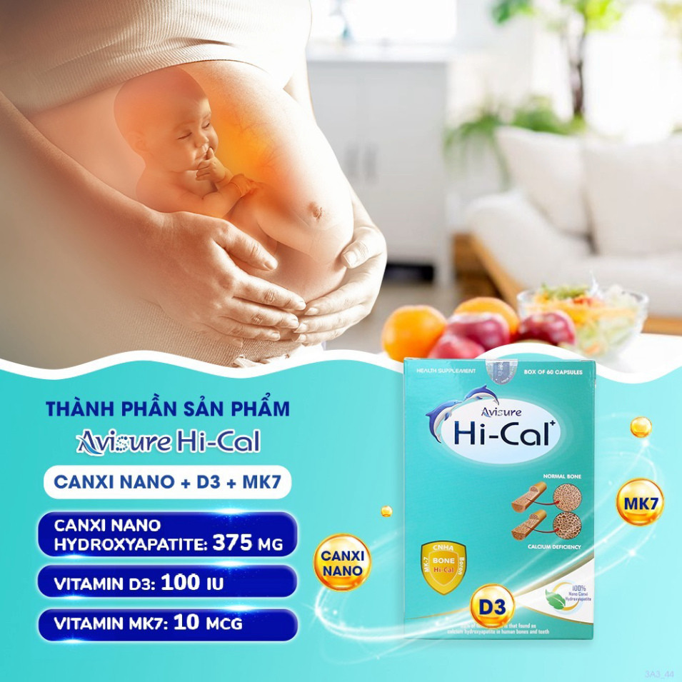 Tích điểm - Canxi Avisure Hical bổ sung canxi và D3 cho bà bầu và sau sinh, Date xa