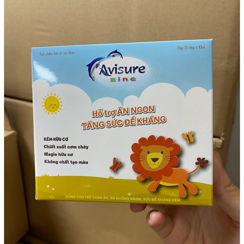 Avisure ZinC kẽm hữu cơ cho bé hỗ trợ ăn ngon, tăng đề kháng 30 ống