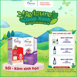 Tích điểm - Bộ đôi Avisure Safoli - Muno Sắt Kẽm Lysin Thymomodulin giúp bé ăn ngon, tăng đề kháng tự nhiên