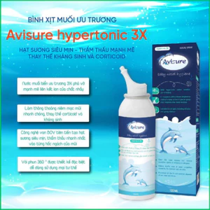 Xịt mũi ưu trương 3% cho bé Avisure Hyperyonic 3X xịt mũi hiệu quả nhanh, hạn chế dùng ks
