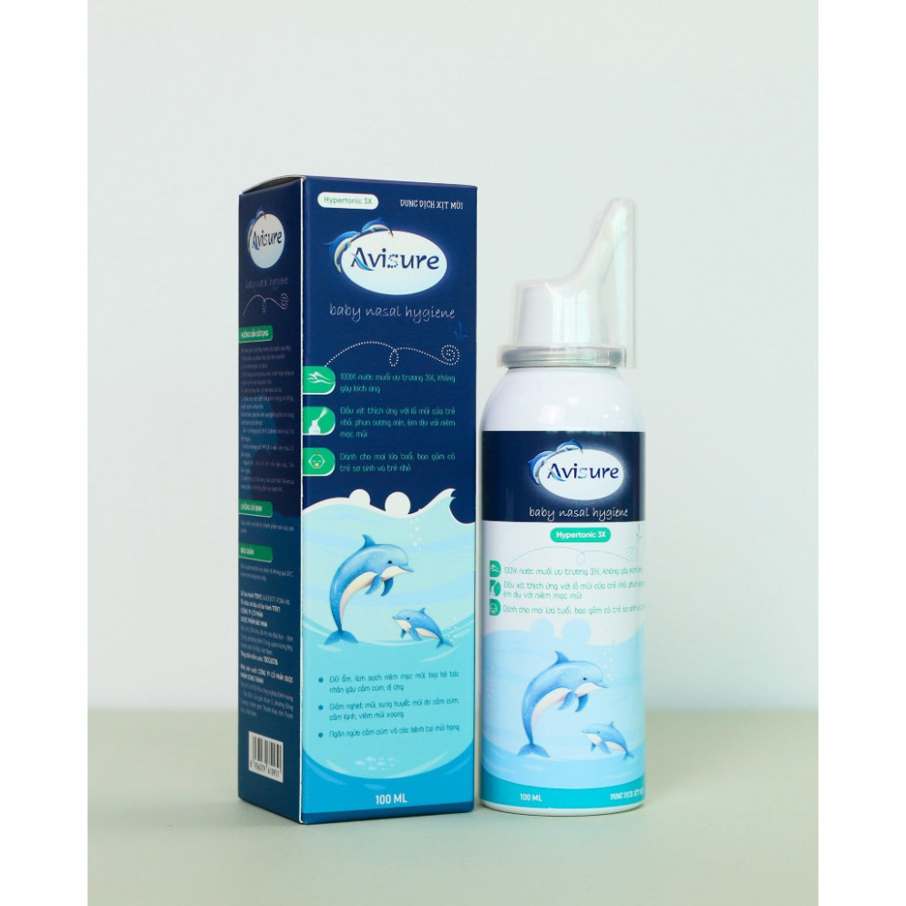 Xịt mũi ưu trương 3% cho bé Avisure Hyperyonic 3X xịt mũi hiệu quả nhanh, hạn chế dùng ks