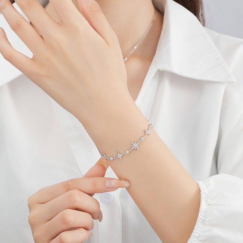 Lắc tay bạc Sunshine  Asimi, vòng tay bạc Ý S925 nữ nhẹ nhàng tinh khôi Sunbeam Tale LT35 | BigBuy360 - bigbuy360.vn