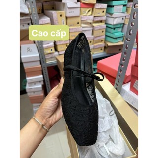 Giày bệt nữ da PU tổng hợp dệt vải đế cao su nhẹ nhàng nữ tính dễ phối đồ êm ái