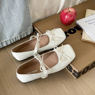 Giày bệt nữ da PU tổng hợp dệt vải đế cao su phong cách tiểu thư nữ tính dịu dàng thời trang 2026