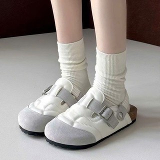 Giày sục nữ da PU tổng hợp dệt vải đế cao su nhẹ nhàng tinh tế dễ phối đồ