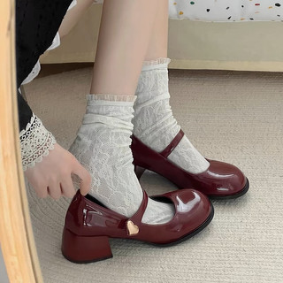 Giày lolita nữ da PU tổng hợp dệt vải đế cao su dễ phối đồ thanh lịch nữ tính nhẹ nhàng
