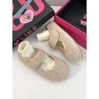 Giày sục nữ da PU tổng hợp dệt vải đế cao su xinh xắn tươi trẻ năng động dễ thương