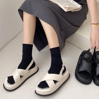 Dép quai hậu nữ da PU tổng hợp dệt vải đế cao su thoải mái mềm mại êm ái dịu dàng