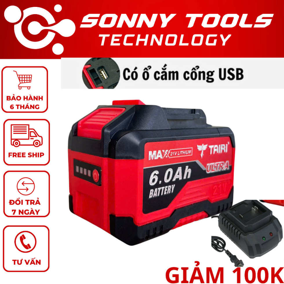 Pin 15 Cell TAIRI UTRA chính hãng có cổng usb Hàng Nội Địa Trung Chân ...